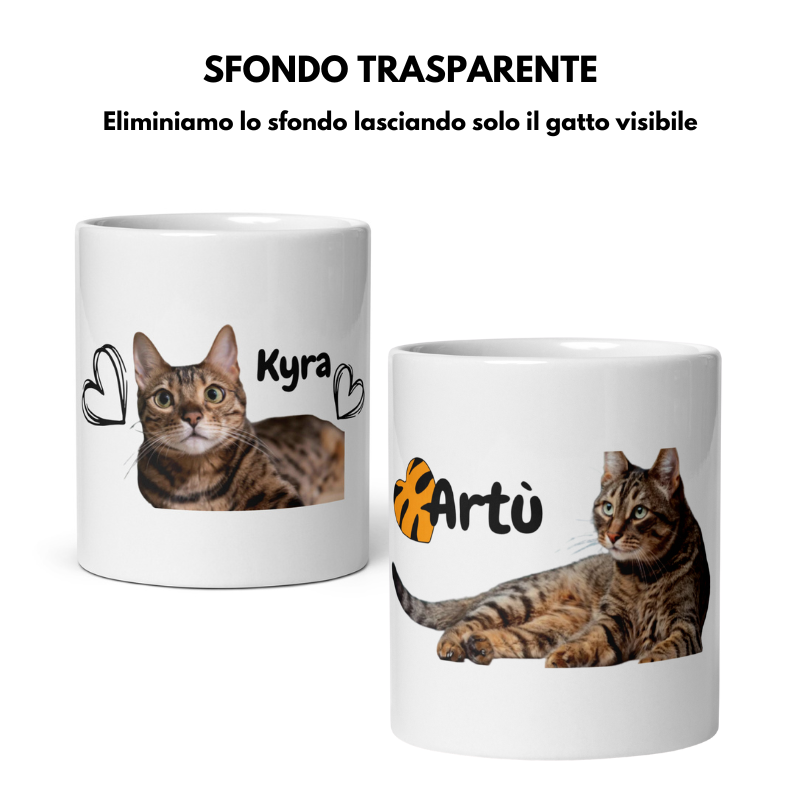 Tazza personalizzata con foto del tuo gatto