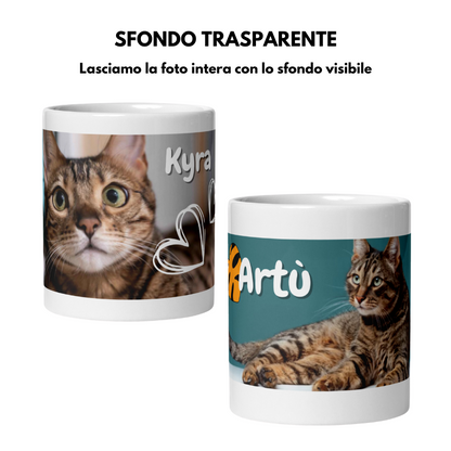 Tazza personalizzata con foto del tuo gatto