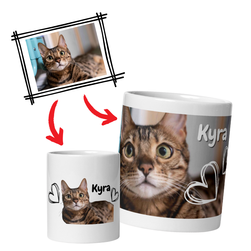 Tazza personalizzata con foto del tuo gatto