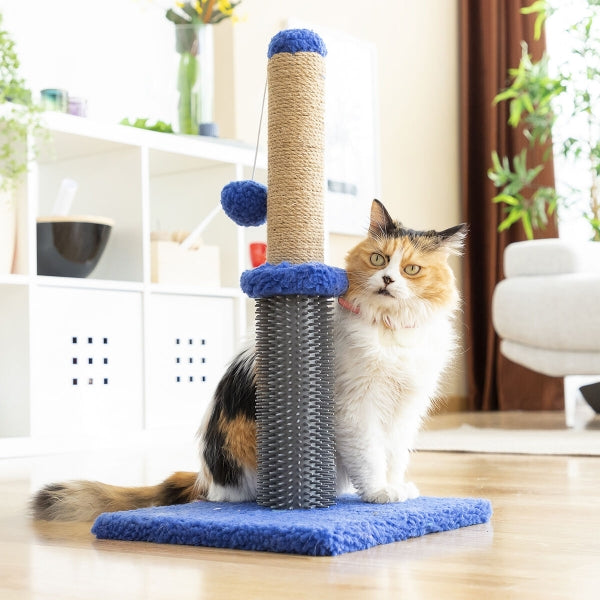 SCRATCHING POST-MASSAGER WITH BALL FOR CATS