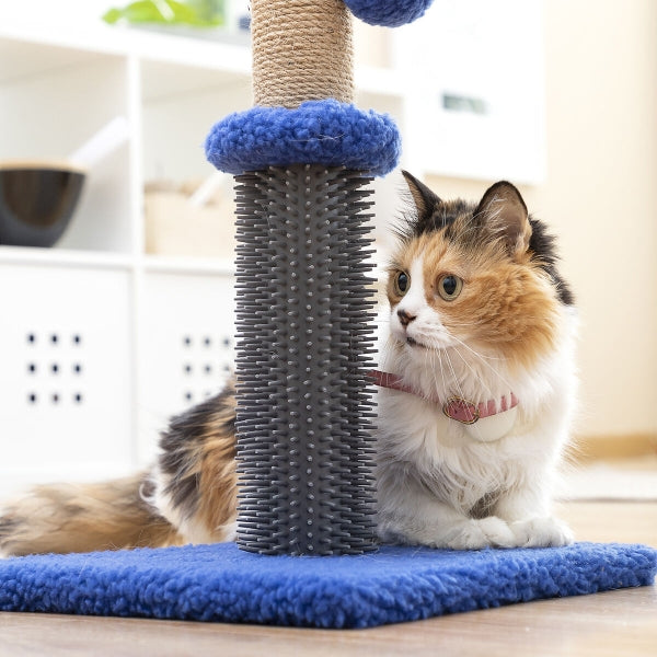 SCRATCHING POST-MASSAGER WITH BALL FOR CATS